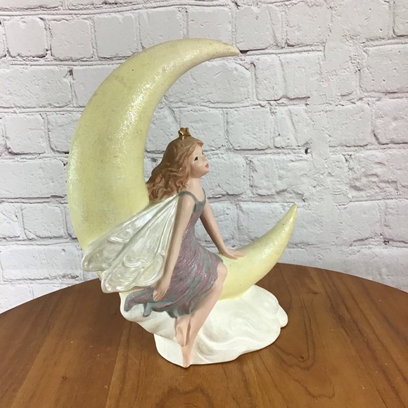 Handmade Fairy On The Moon Statue - Picture 3 of 5